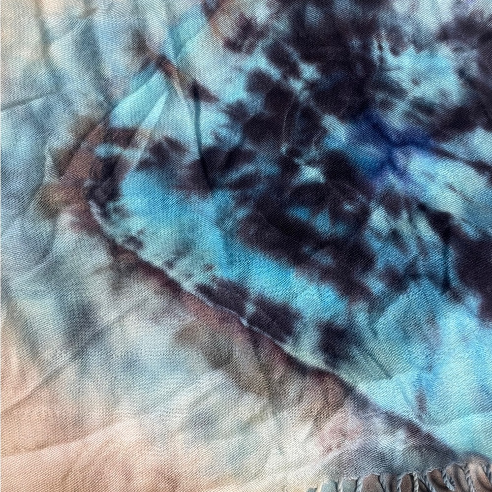 Brightly Twisted Large Fringe Scarf. EUC - Picture 2 of 3